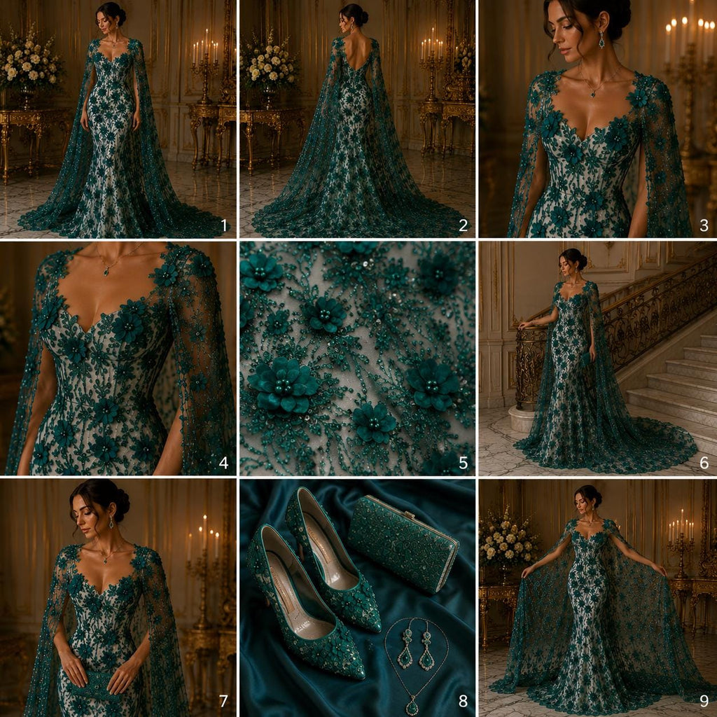 3D Floral Satin Lace - HUNTER - 3D Luxury Satin Flower Glitter Sequin Fabric  58” Wide For Quinsiañera Dresses - Prom Dress Sold By Yard