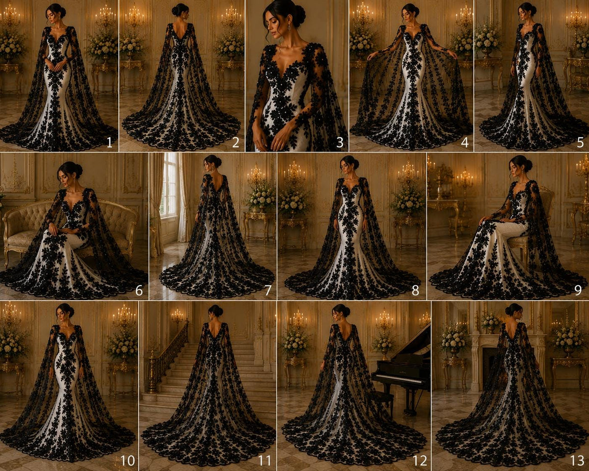 3D Floral Lace - BLACK - 3D Floral Embroider Beaded Rhinestones On a Mesh Lace 48” For Quinsiañera Dresses - Prom Dress Sold By Yard