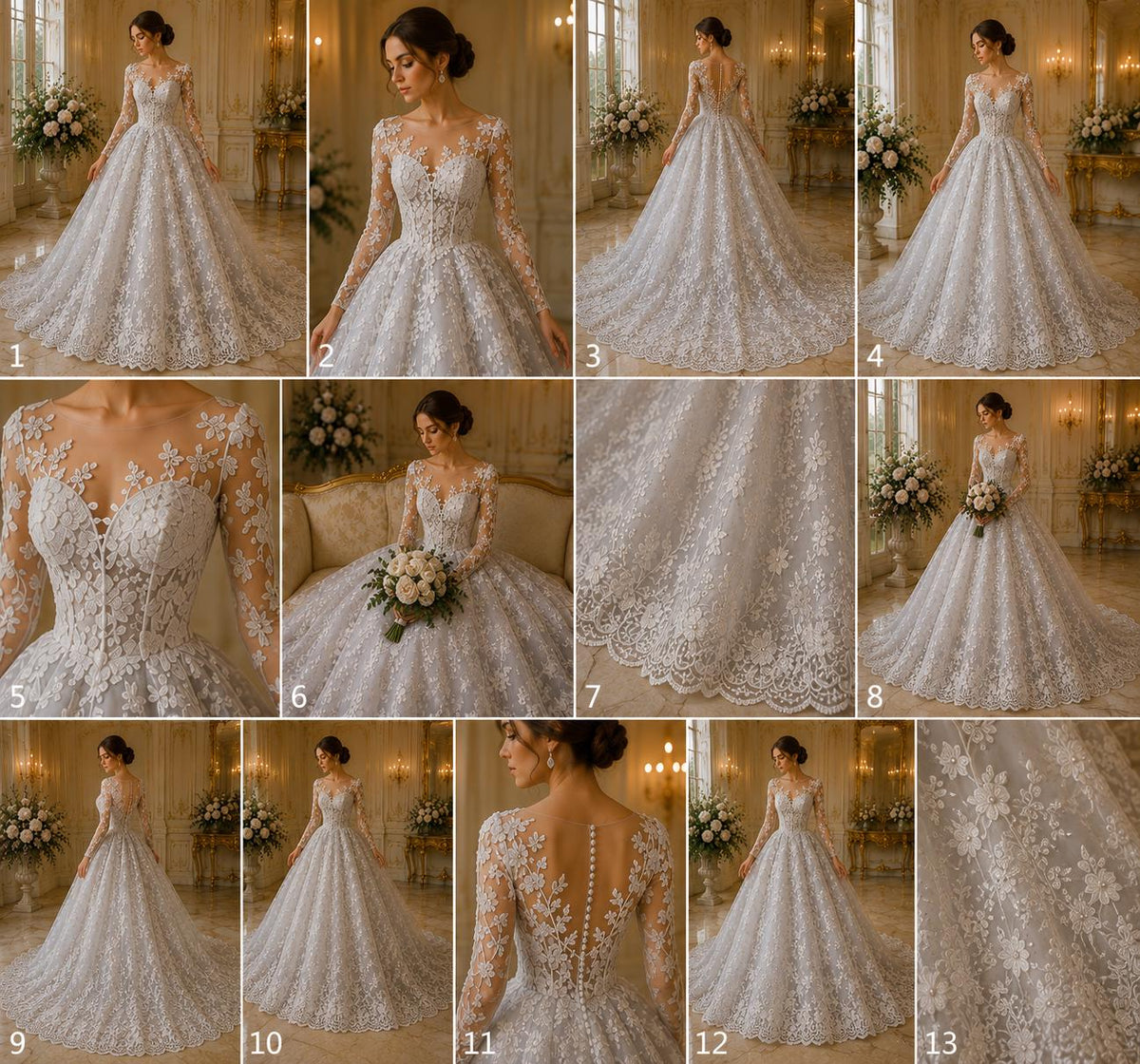 3D Floral Lace - WHITE  -  3D Floral Embroidered Mesh Lace with Pearls| Fabric For Quinsiañera Dresses - Prom Dress Sold By Yard
