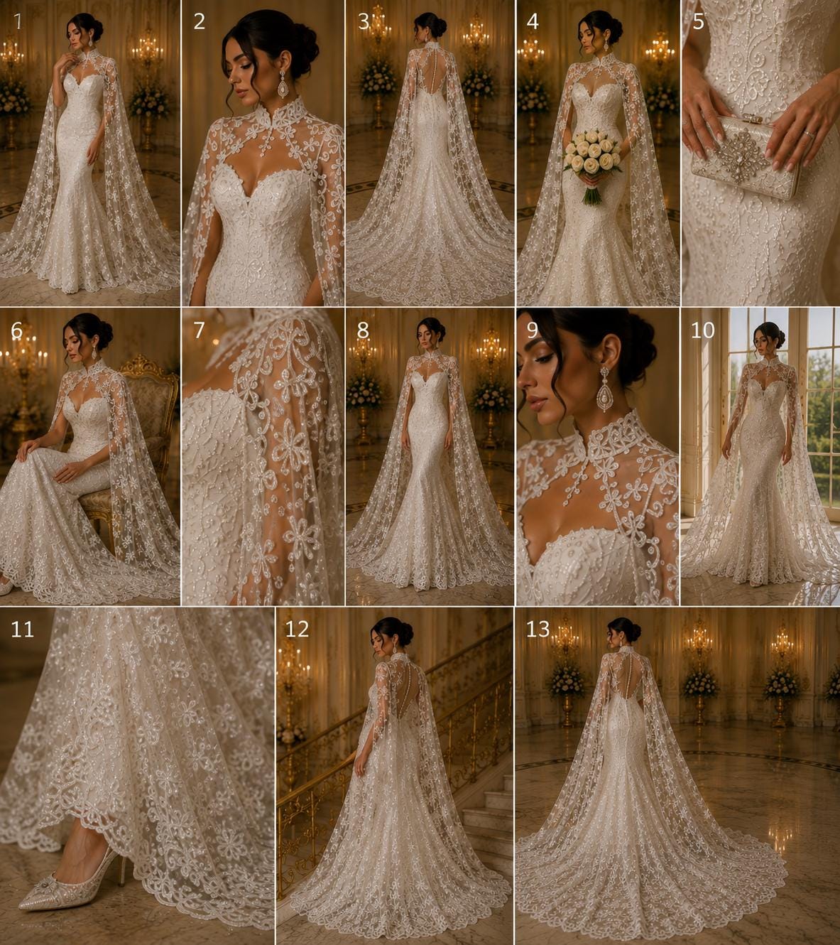 Butterfly Ivory - Metallic Lace Fabric Embroidered Butterfly & Flowers with Sequins For Quinsiañera Dresses - Prom Dress. Sold By The Yard