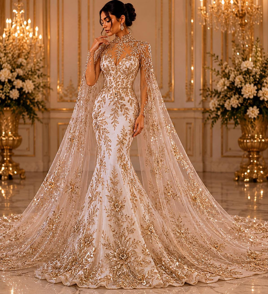 Damask Lace - Rose Gold - Glitter Big Damask Design Fabric 58” Wide For Quinsiañera Dresses - Prom Dress Sold By The Yard