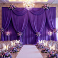 2 Panels - PURPLE - 5Ft x 14Ft Wrinkle Free Backdrop Curtains for Parties  - Silky Interlock Backdrop for Weddings Birthday Party Curtains