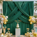HUNTER -  2 Panels 5Ft x 21Ft Wrinkle Free Backdrop Curtains for Parties  - Silky Interlock Backdrop for Weddings Birthday Party Curtains