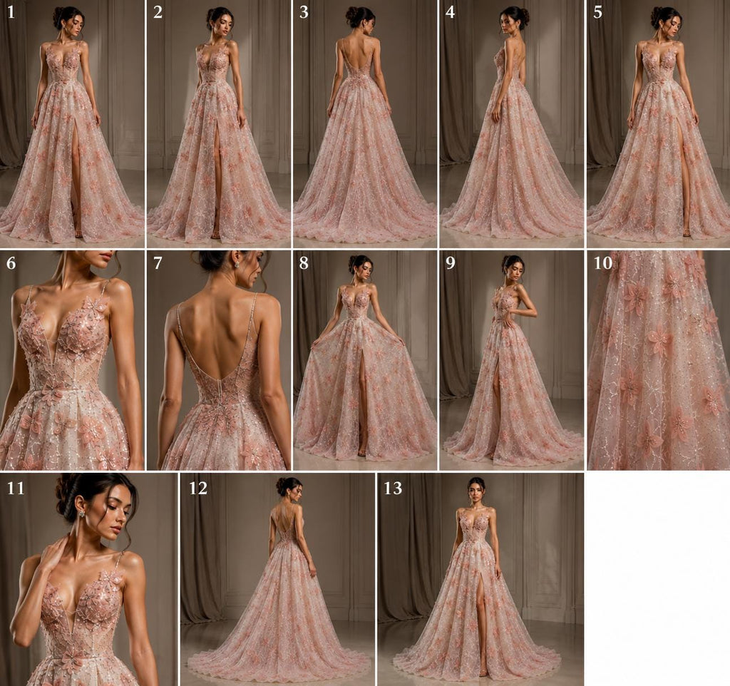 3D Butterfly Lace - DUSTY ROSE -  3D Butterfly Design Embroider Beaded Fabric For Quinsiañera Dresses - Prom Dress Sold By Yard