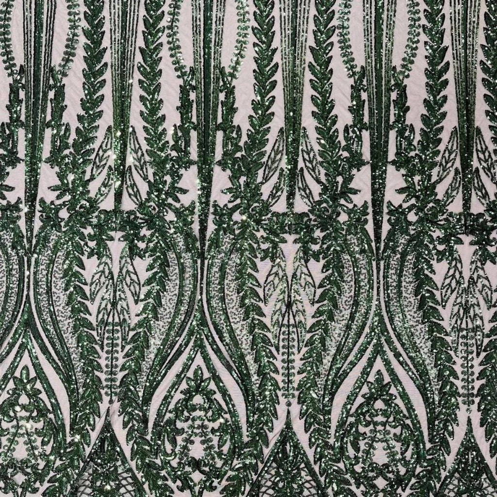 HUNTER - Lux Sequin Embroidered Mesh Fabric – Luxury Blue Lace by the Yard – Couture Evening Dress, Prom & Bridal Fabric