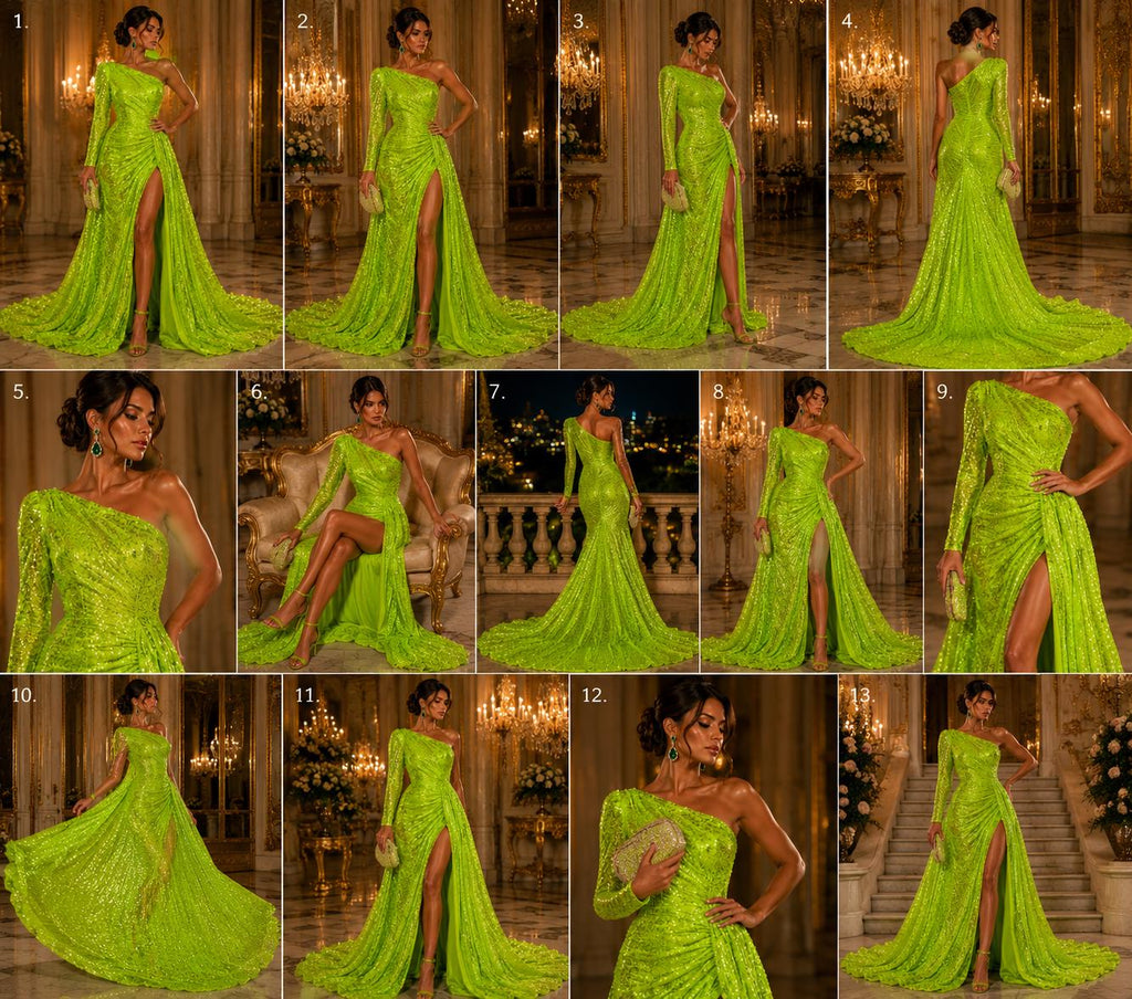 LIME GREEN - Sequin Velvet - Sequin Design Stretch Velvet All Over 5mm Shining Sequins 2 Way Stretch, Sold By The yard.