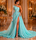MINT - Sequin Velvet - Sequin Design Stretch Velvet All Over 5mm Shining Sequins 2 Way Stretch, Sold By The yard.