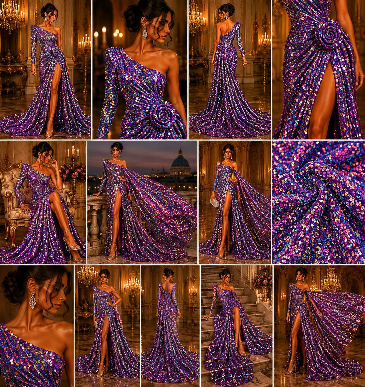 LILAC - Sequin Velvet - Confetti Sequin Design Stretch Velvet All Over 5mm Shining Sequins 2 Way Stretch, Sold By The yard.