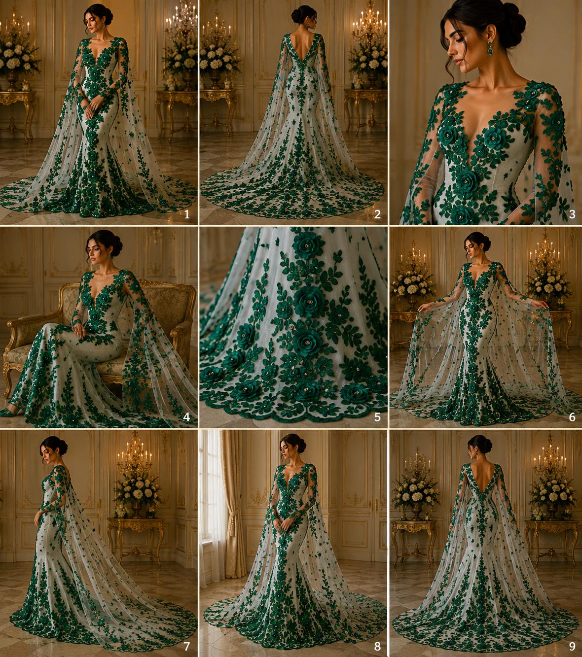 3D Floral Lace - HUNTER - 3D Floral Embroider Beaded Rhinestones On a Mesh Lace 48” For Quinsiañera Dresses - Prom Dress Sold By Yard