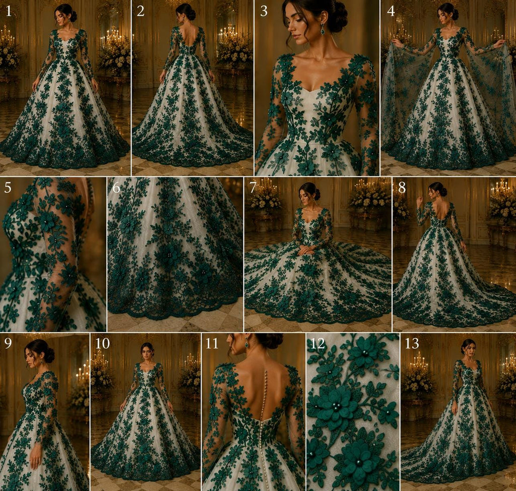 3D Floral Lace - HUNTER -  3D Floral Embroidered Mesh Lace with Pearls| Fabric For Quinsiañera Dresses - Prom Dress Sold By Yard