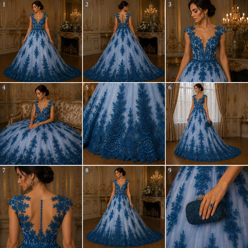 3D Floral Lace Fabric - TURQUOISE -  3D Floral Corded Mesh Fabric Lace - Fabric For Quinsiañera Dresses - Prom Dress Sold By Yard