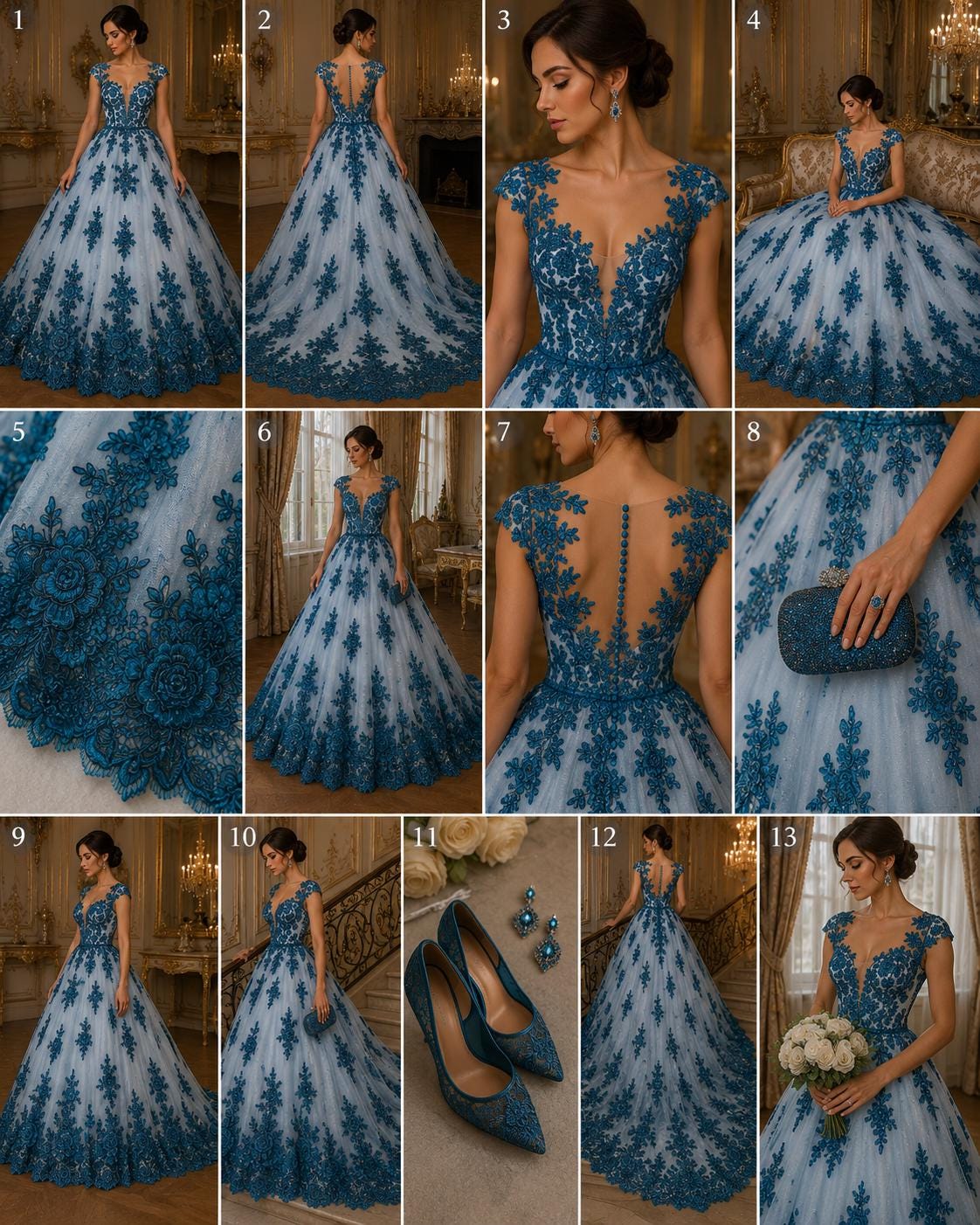 3D Floral Lace Fabric - TURQUOISE -  3D Floral Corded Mesh Fabric Lace - Fabric For Quinsiañera Dresses - Prom Dress Sold By Yard