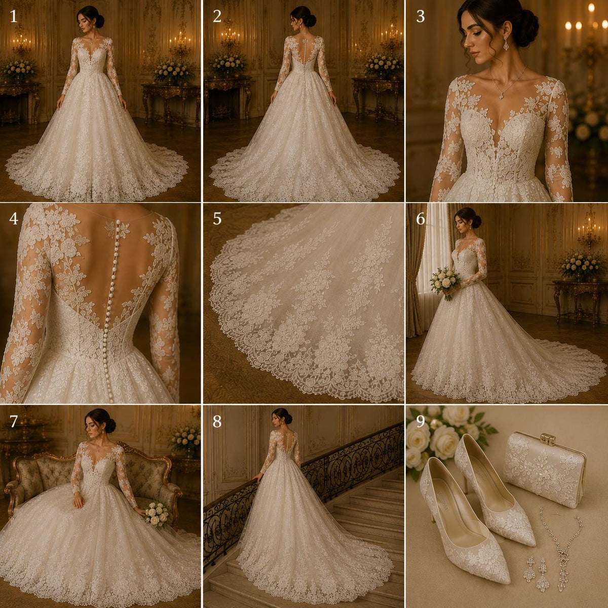 3D Floral Lace Fabric - IVORY -  3D Floral Corded Mesh Fabric Lace - Fabric For Quinsiañera Dresses - Prom Dress Sold By Yard