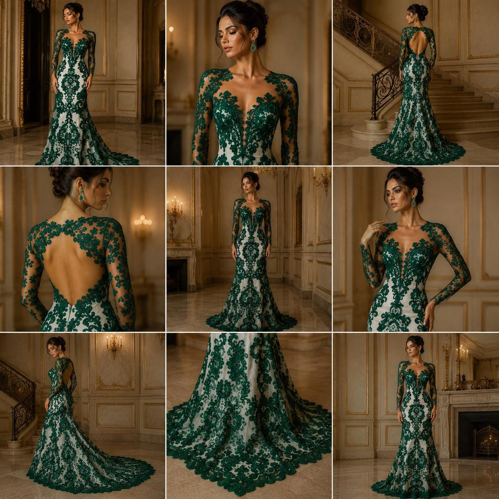 Embroidery Damask Design - HUNTER - With Sequins On A Mesh Lace Fabric - Fabric For Quinsiañera Dresses - Prom Dress Sold By Yard