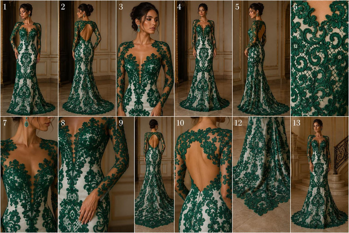 Embroidery Damask Design - HUNTER - With Sequins On A Mesh Lace Fabric - Fabric For Quinsiañera Dresses - Prom Dress Sold By Yard