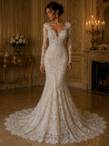 Embroidery Damask Design - IVORY - With Sequins On A Mesh Lace Fabric - Fabric For Quinsiañera Dresses - Prom Dress Sold By Yard