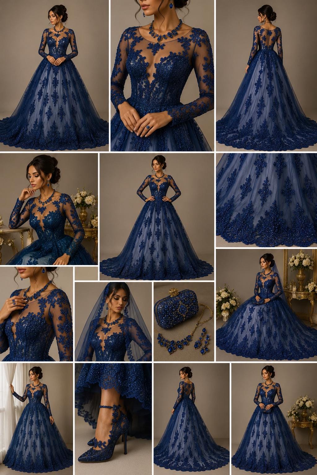 Royal - Luxury Lace - Beaded Design with Embroidered Sequins and Beads On a Mesh Lace Fabric for Prom Dress By The Yard