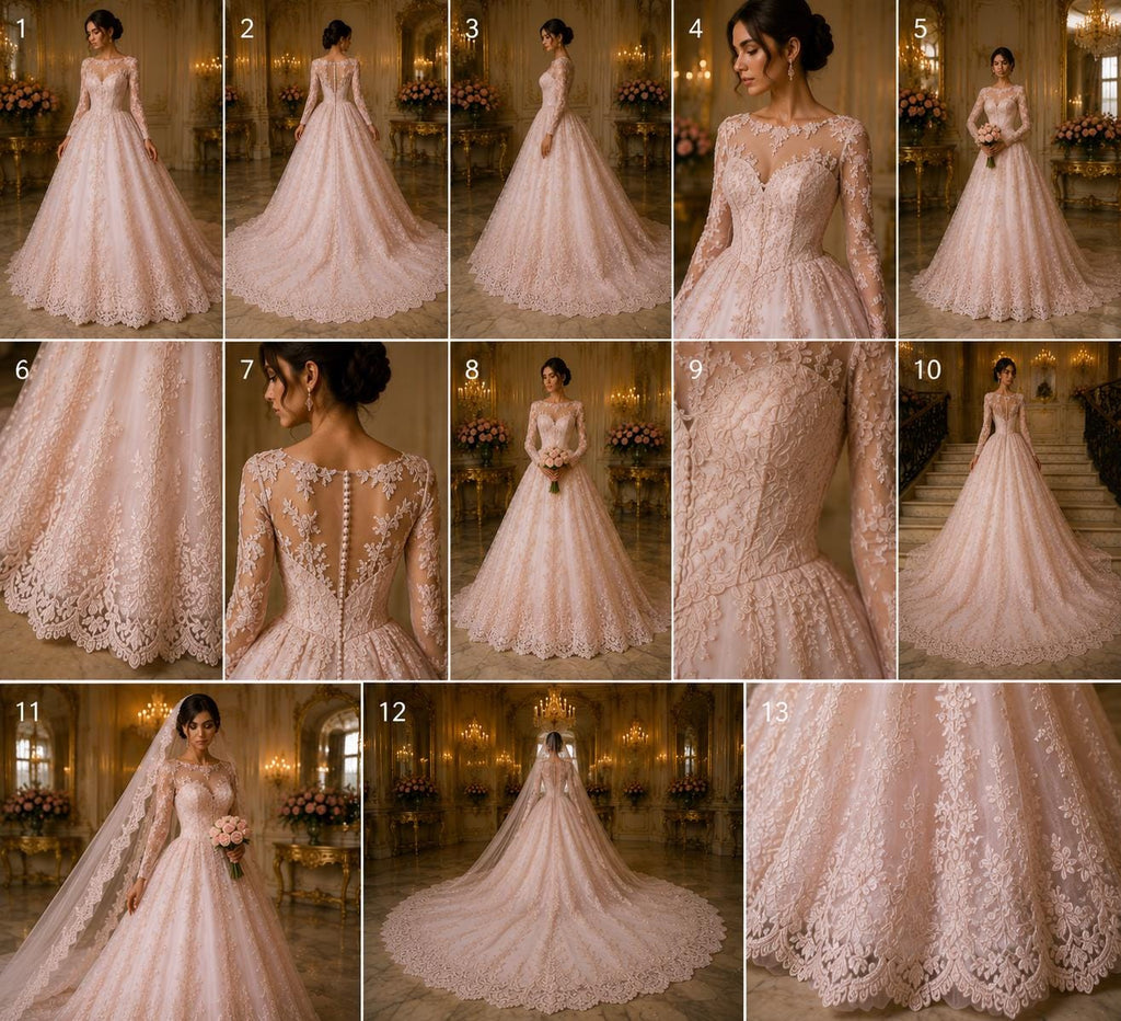 Lt Pink - Luxury Lace - Beaded Design with Embroidered Sequins and Beads On a Mesh Lace Fabric for Prom Dress By The Yard
