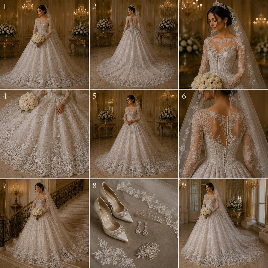 Ivory - Luxury Lace - Beaded Design with Embroidered Sequins and Beads On a Mesh Lace Fabric for Prom Dress By The Yard