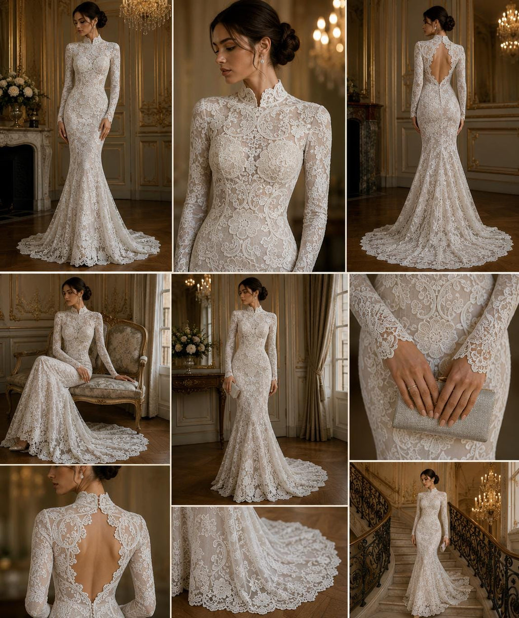 Floral Guipure Lace Fabric - IVORY - Bridal Wedding Dress Lace a Mesh Fabric for Prom Dress. Sold By The Yard