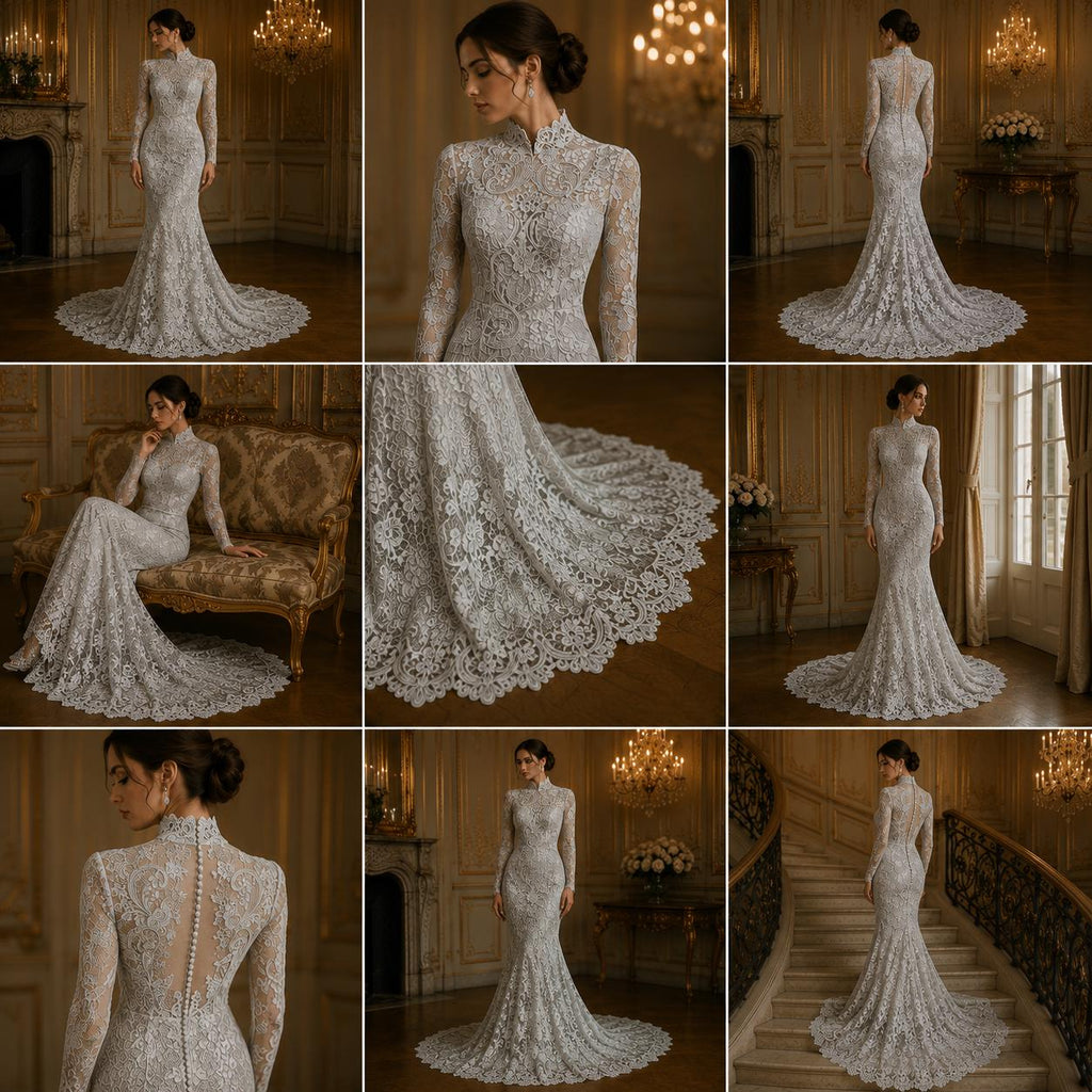 Floral Guipure Lace Fabric - SILVER - Bridal Wedding Dress Lace a Mesh Fabric for Prom Dress. Sold By The Yard