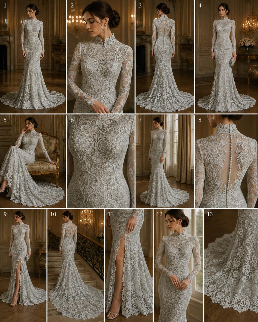 Floral Guipure Lace Fabric - SILVER - Bridal Wedding Dress Lace a Mesh Fabric for Prom Dress. Sold By The Yard