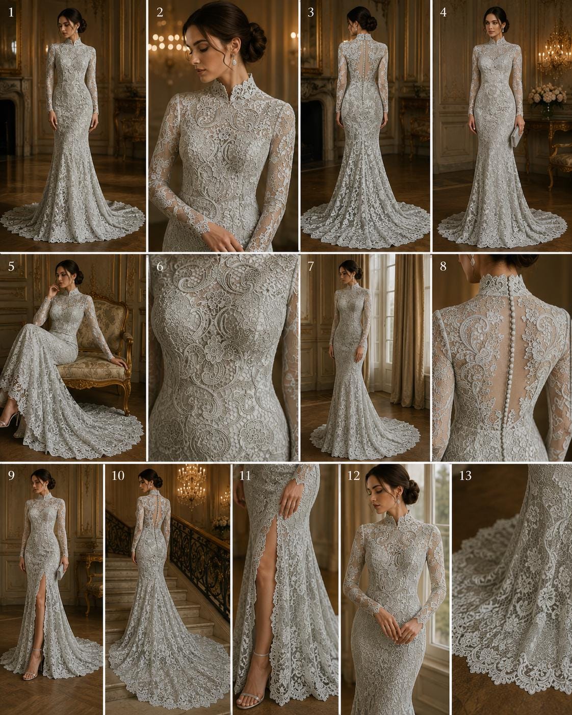 Floral Guipure Lace Fabric - SILVER - Bridal Wedding Dress Lace a Mesh Fabric for Prom Dress. Sold By The Yard