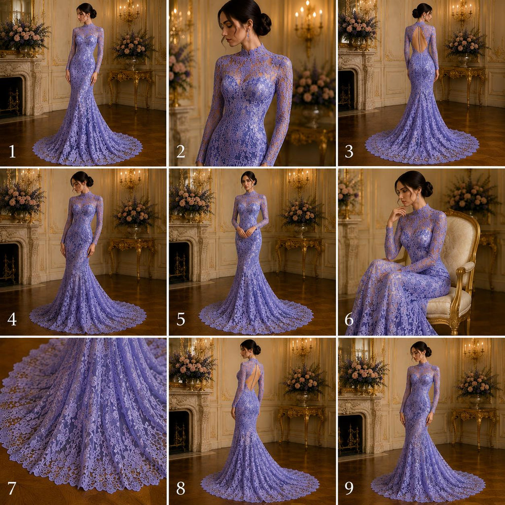 Floral Guipure Lace Fabric - LILAC - Bridal Wedding Dress Lace a Mesh Fabric for Prom Dress. Sold By The Yard
