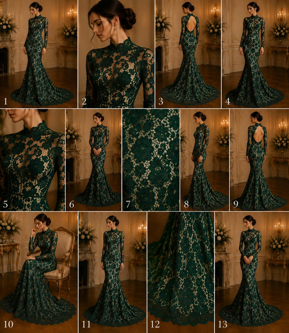 Floral Guipure Lace Fabric - HUNTER - Bridal Wedding Dress Lace a Mesh Fabric  Sold By The Yard