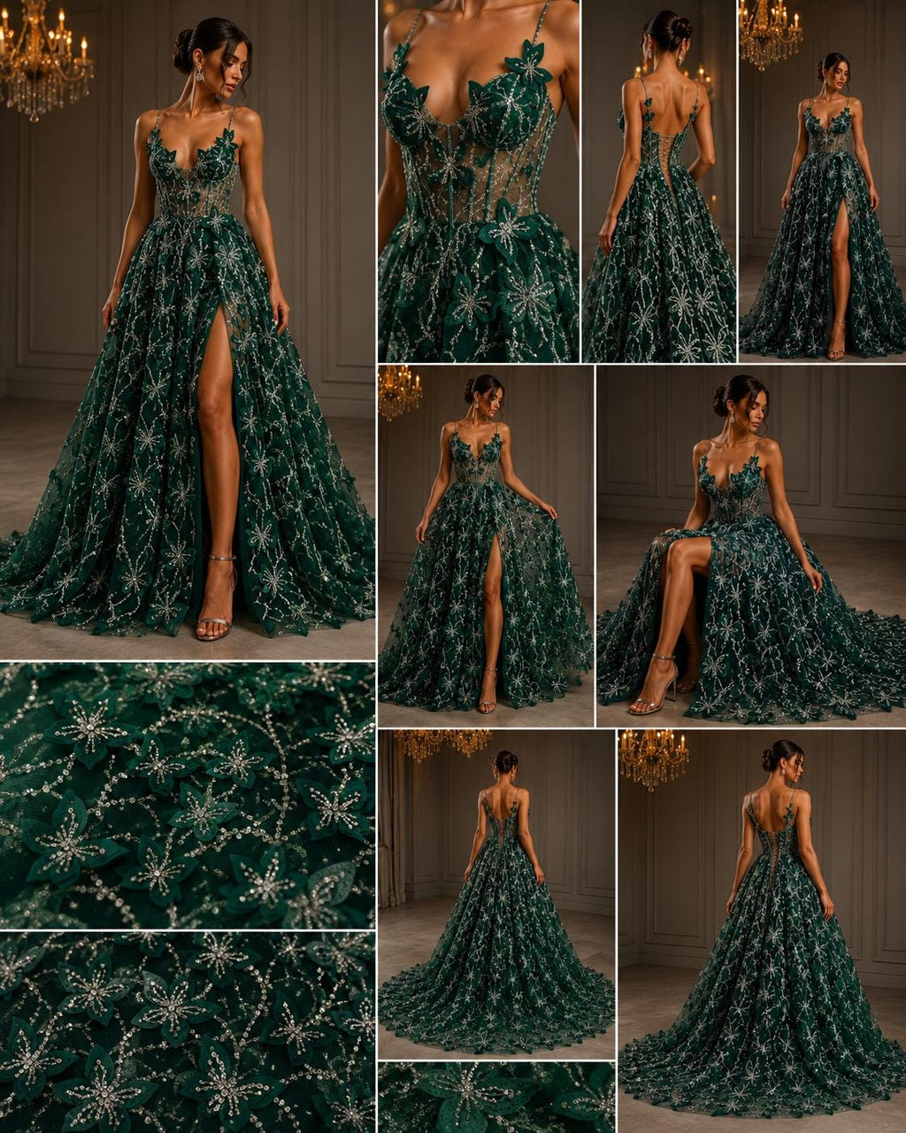 3D Butterfly Lace - HUNTER -  3D Butterfly Design Embroider Beaded Fabric For Quinsiañera Dresses - Prom Dress Sold By Yard