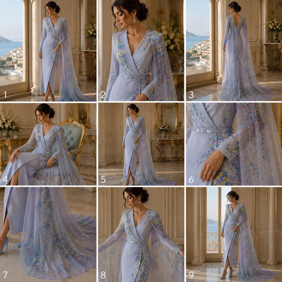 Multi Color - TURQUOISE -  Roses Glitter Design On A Mesh Lace For Quinsiañera Dresses - Prom Dress Sold By Yard