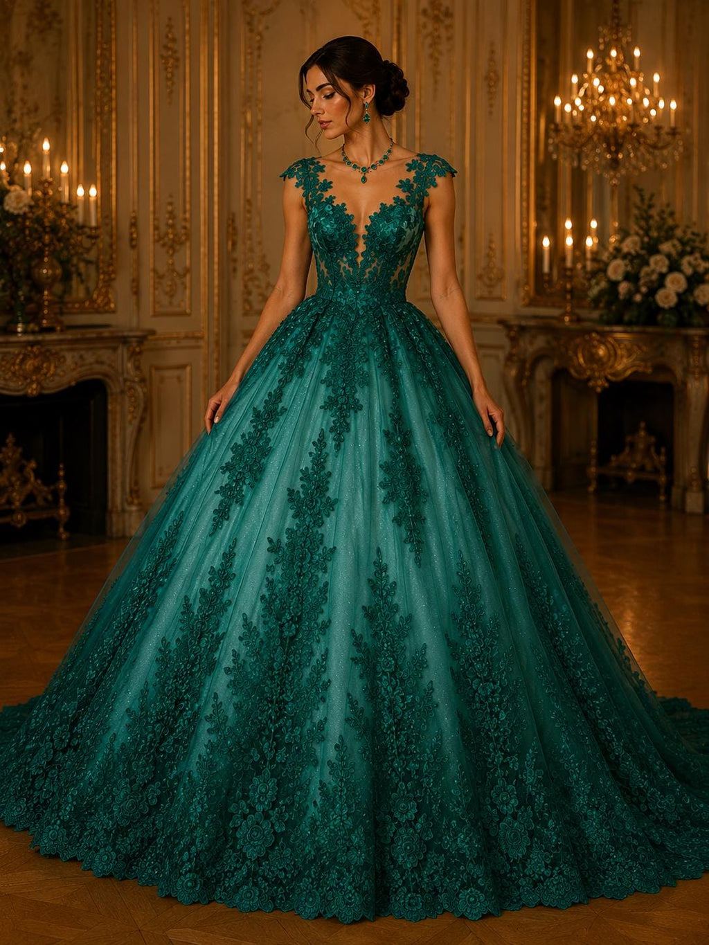 3D Floral Lace Fabric - JADE -  3D Floral Corded Mesh Fabric Lace - Fabric For Quinsiañera Dresses - Prom Dress Sold By Yard