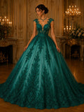3D Floral Lace Fabric - JADE -  3D Floral Corded Mesh Fabric Lace - Fabric For Quinsiañera Dresses - Prom Dress Sold By Yard