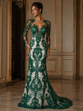 Embroidery Damask Design - HUNTER - With Sequins On A Mesh Lace Fabric - Fabric For Quinsiañera Dresses - Prom Dress Sold By Yard