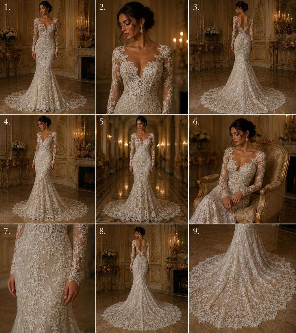 Embroidery Damask Design - IVORY - With Sequins On A Mesh Lace Fabric - Fabric For Quinsiañera Dresses - Prom Dress Sold By Yard