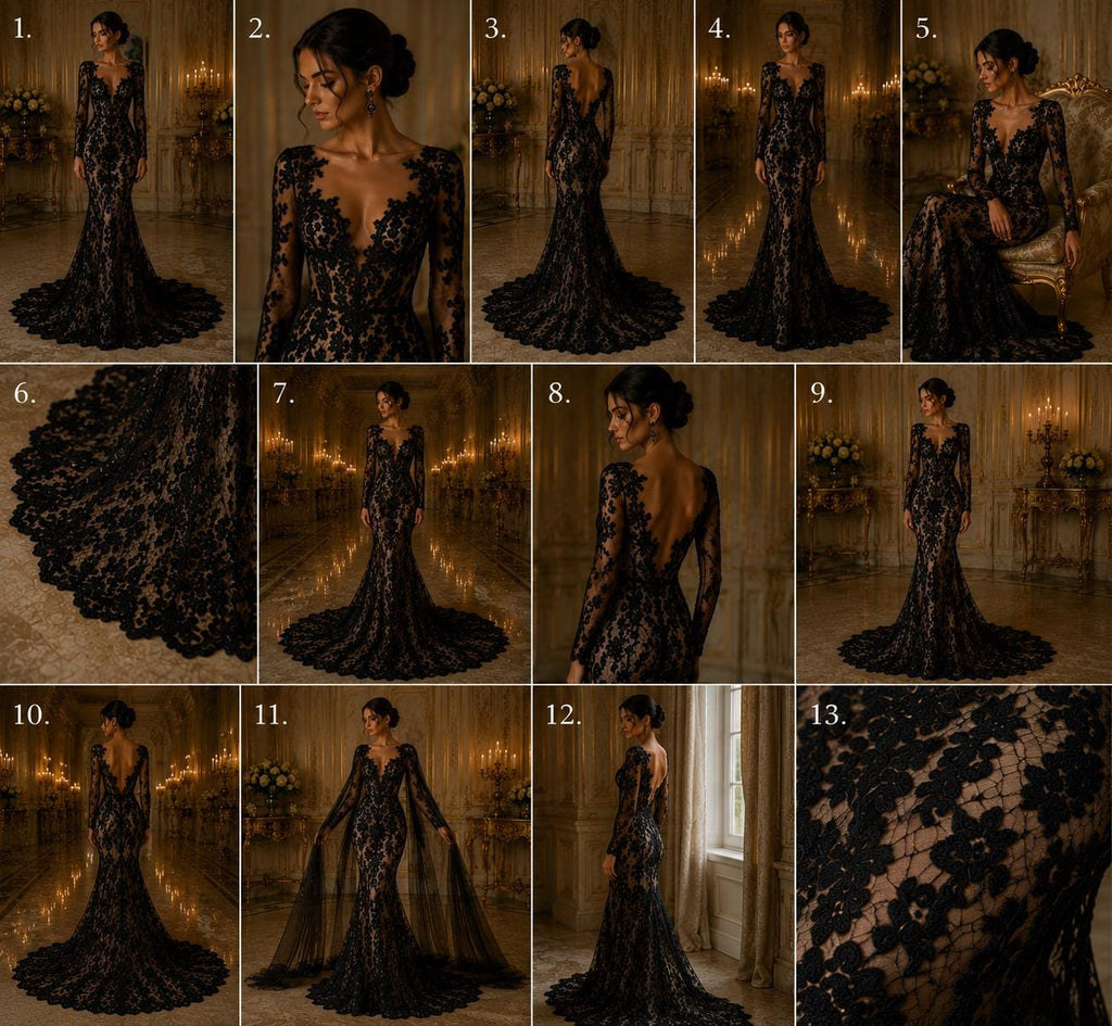 Embroidery Damask Design - BLACK - With Sequins On A Mesh Lace Fabric - Fabric For Quinsiañera Dresses - Prom Dress Sold By Yard