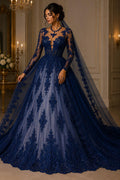 Royal - Luxury Lace - Beaded Design with Embroidered Sequins and Beads On a Mesh Lace Fabric for Prom Dress By The Yard