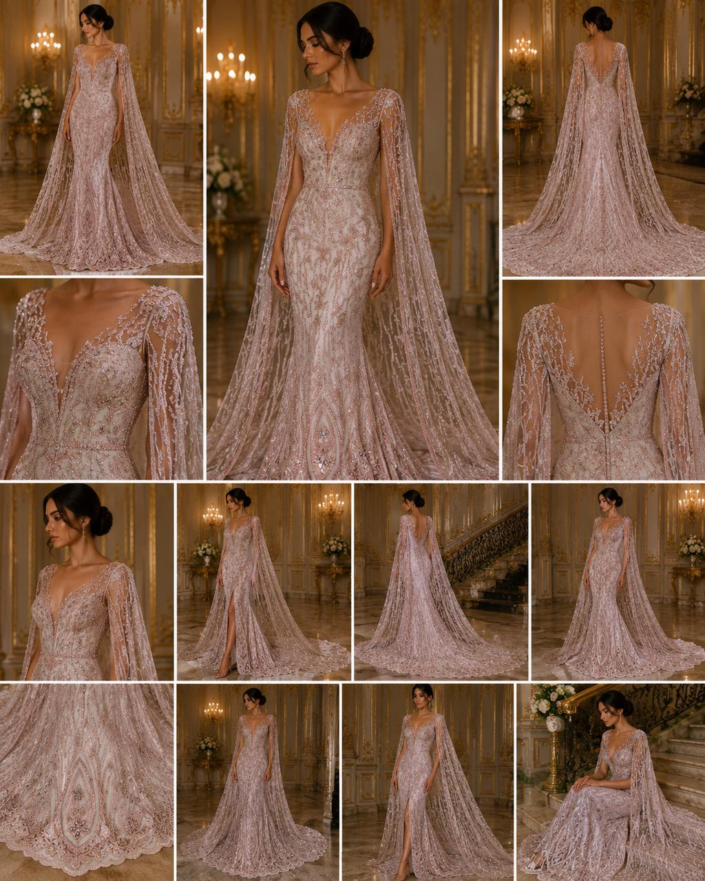 Luxury Lace - Blush - Beaded Design with Embroidered Sequins and Beads On a Mesh Lace Fabric for Prom Dress. Sold By The Yard