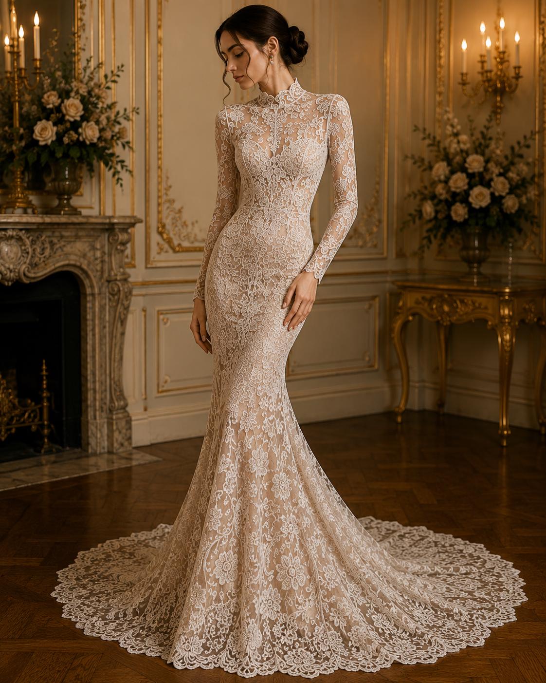 Floral Guipure Lace Fabric - BLUSH  - Bridal Wedding Dress Lace a Mesh Fabric . Sold By The Yard