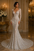 Luxurious Design Lace - WHITE - Beaded Design with Embroidered Sequins and Beads On a Mesh Lace Fabric By The Yard