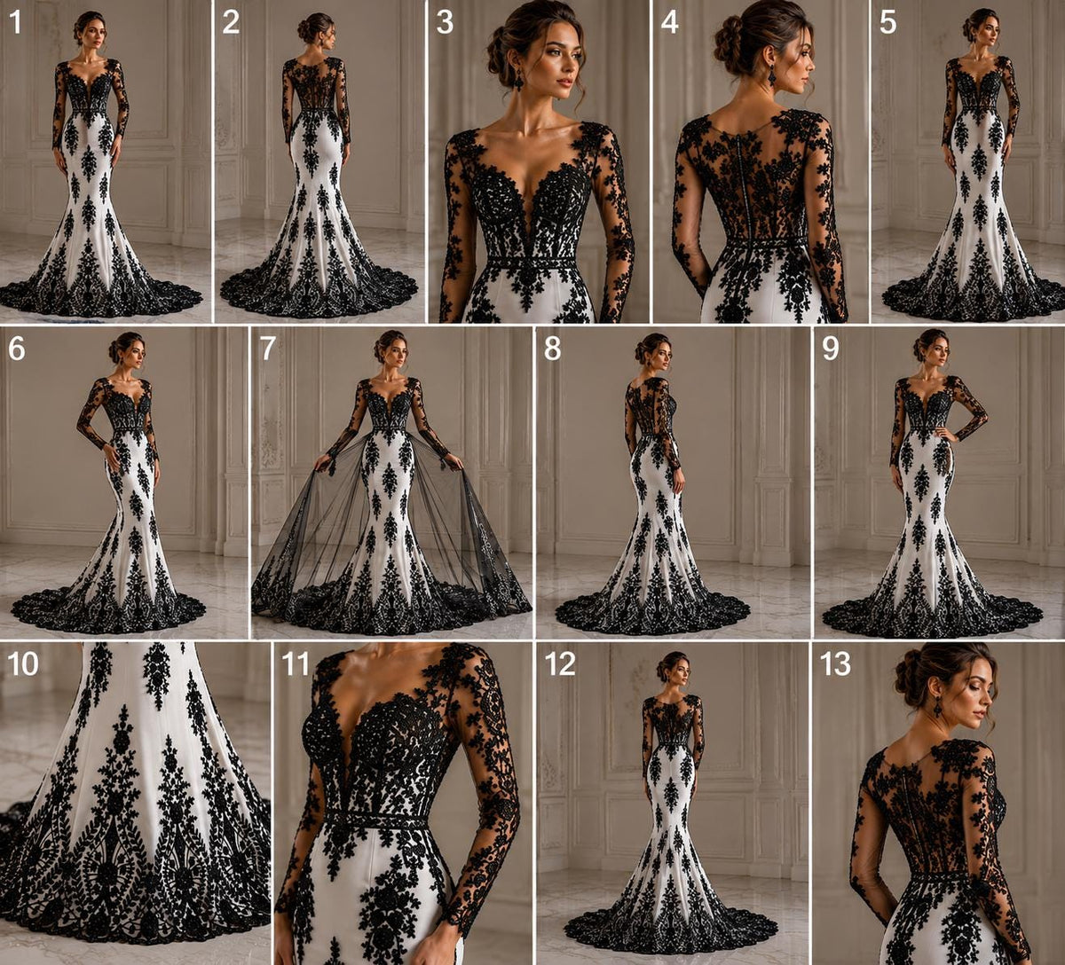 Black Luxurious Design Lace - Beaded Design with Embroidered Sequins and Beads On a Mesh Lace Fabric By The Yard