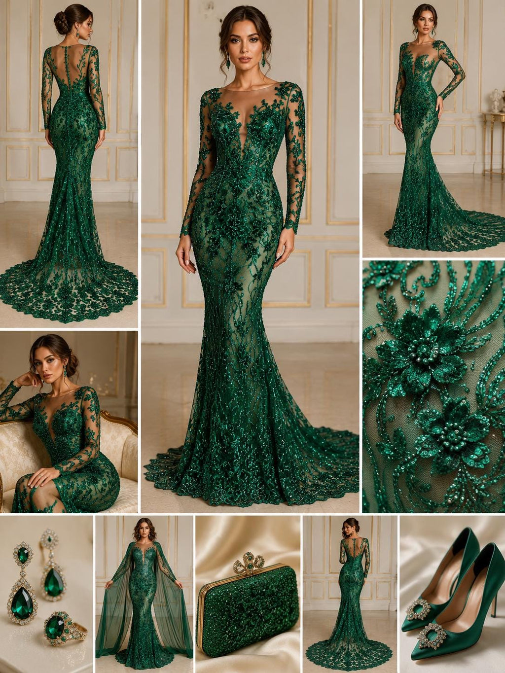 Luxurious Design Lace - HUNTER - Beaded Design with Embroidered Sequins and Beads On a Mesh Lace Fabric By The Yard