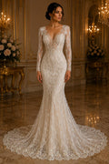 Luxurious Design Lace - IVORY - Beaded Design with Embroidered Sequins and Beads On a Mesh Lace Fabric By The Yard