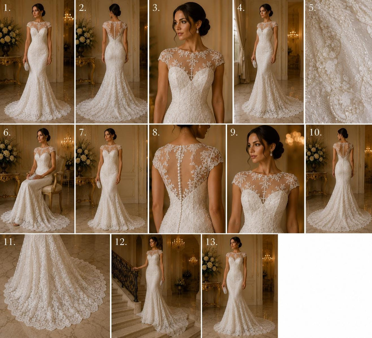 My Lady Luxury Lace - White - Hand Beaded Design with Embroidered Sequins and Beads On a Mesh Lace Fabric. Sold By The Yard