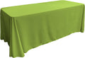 90" - LIME - Rectangular Polyester Poplin Washable Tablecloth, Stain and Wrinkle Resistant Table Cover Fabric Table Cloth for Dinning, Kitchen, Party
