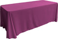 90" - MAGENTA - Rectangular Polyester Poplin Washable Tablecloth, Stain and Wrinkle Resistant Table Cover Fabric Table Cloth for Dinning, Kitchen, Party