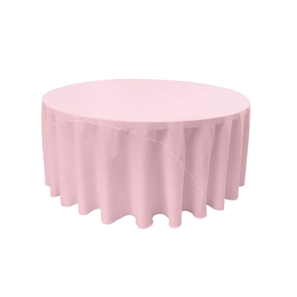 108" Round Polyester Poplin Washable Tablecloth, Stain and Wrinkle Resistant Table Cover, Fabric Table Cloth for Dinning, Kitchen, Party