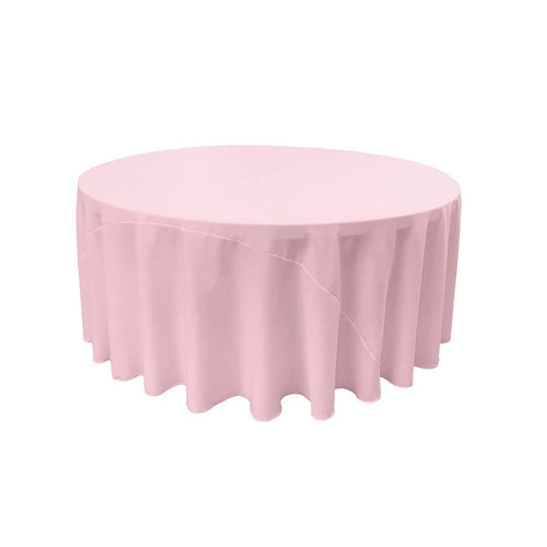 108" Round Polyester Poplin Washable Tablecloth, Stain and Wrinkle Resistant Table Cover, Fabric Table Cloth for Dinning, Kitchen, Party