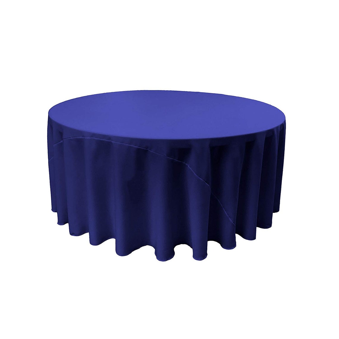 108" Round Polyester Poplin Washable Tablecloth, Stain and Wrinkle Resistant Table Cover, Fabric Table Cloth for Dinning, Kitchen, Party