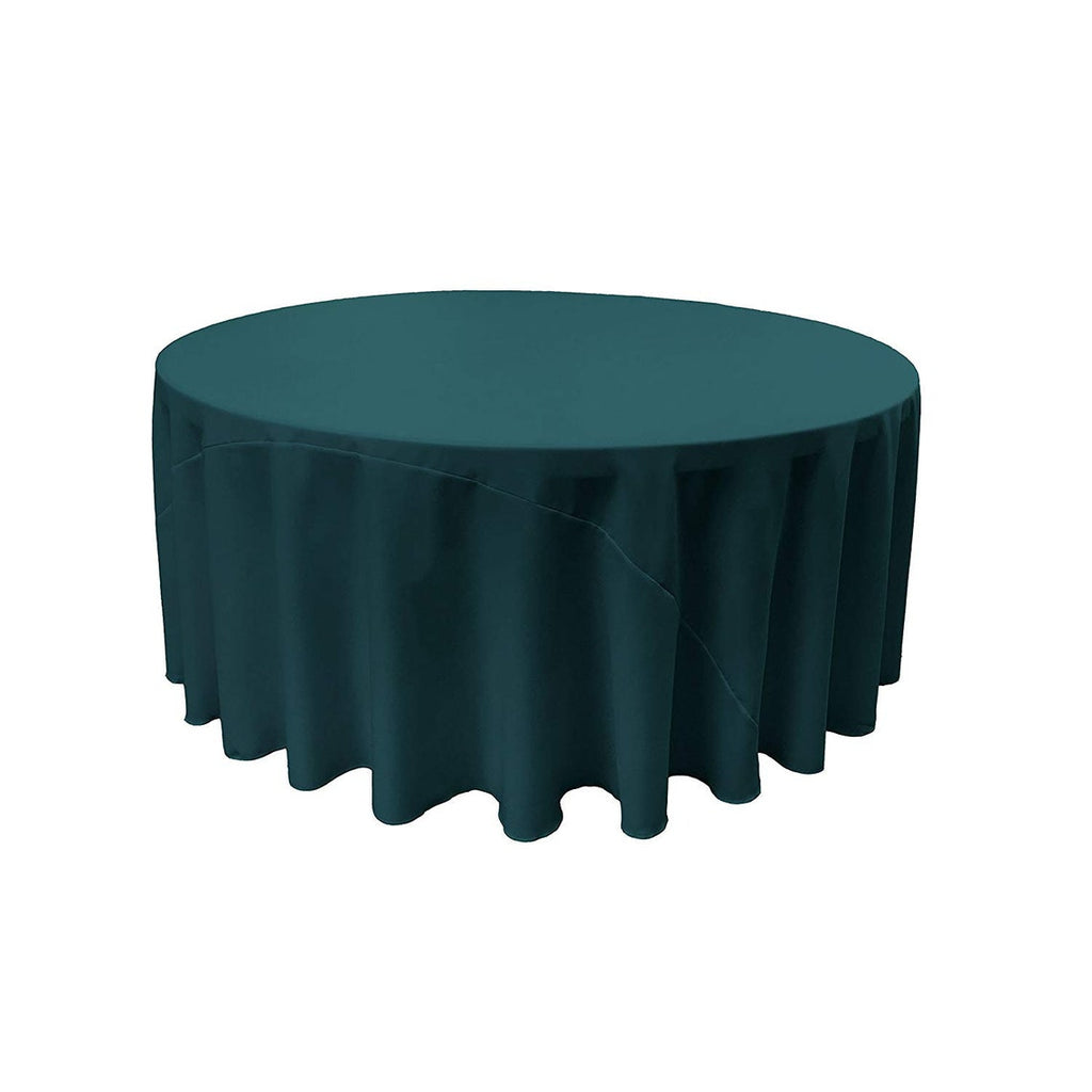 72" Round Polyester Poplin Washable Tablecloth, Stain and Wrinkle Resistant Table Cover, Fabric Table Cloth for Dinning, Kitchen, Party